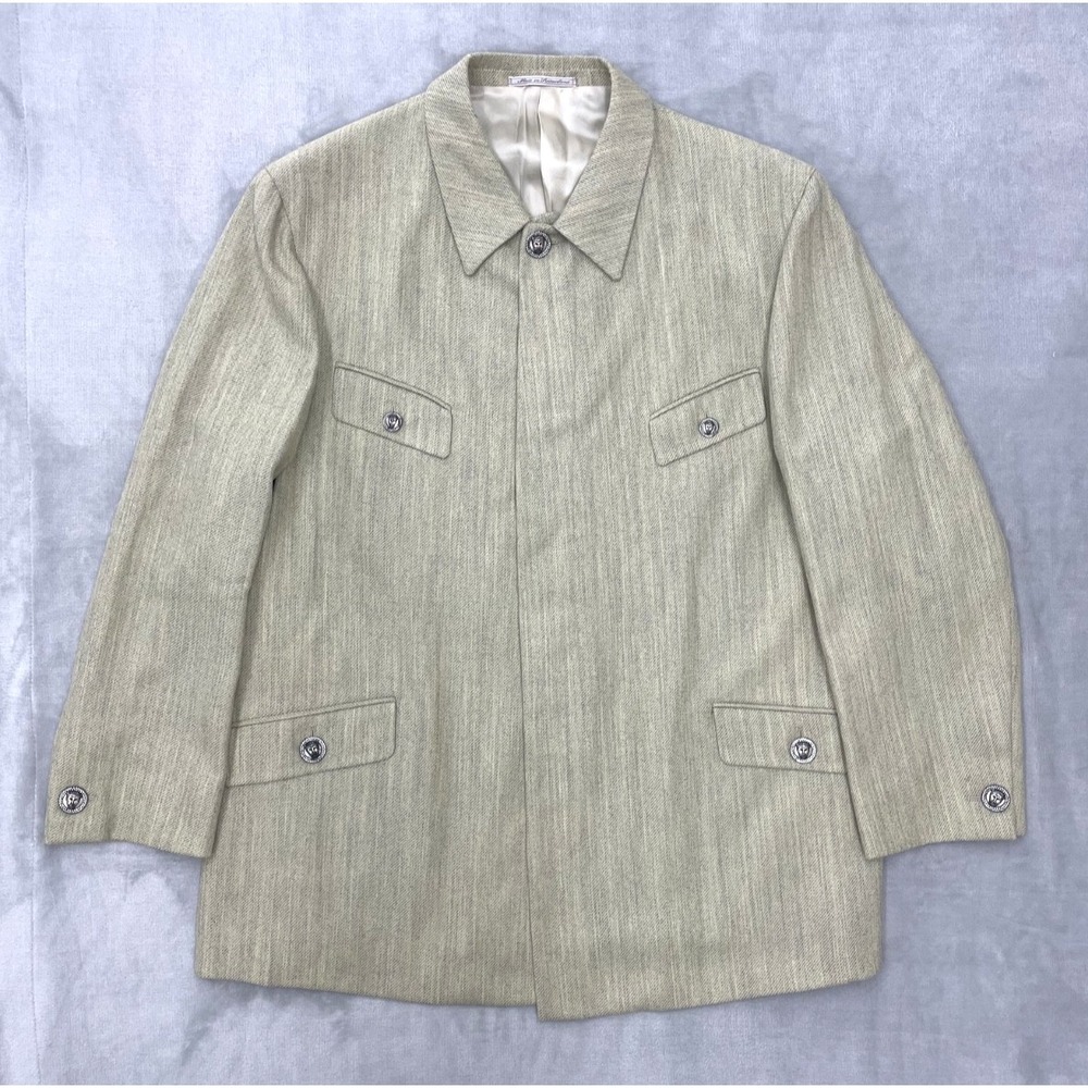 Gianni Versace Istante Jacket Mens 58 Switzerland Wool Medusa Buttons